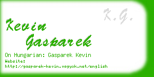 kevin gasparek business card